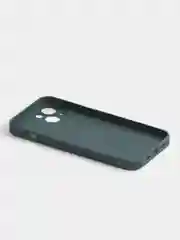 Зеленый чехол силиконовый со стеклянной панелью для iPhone 13