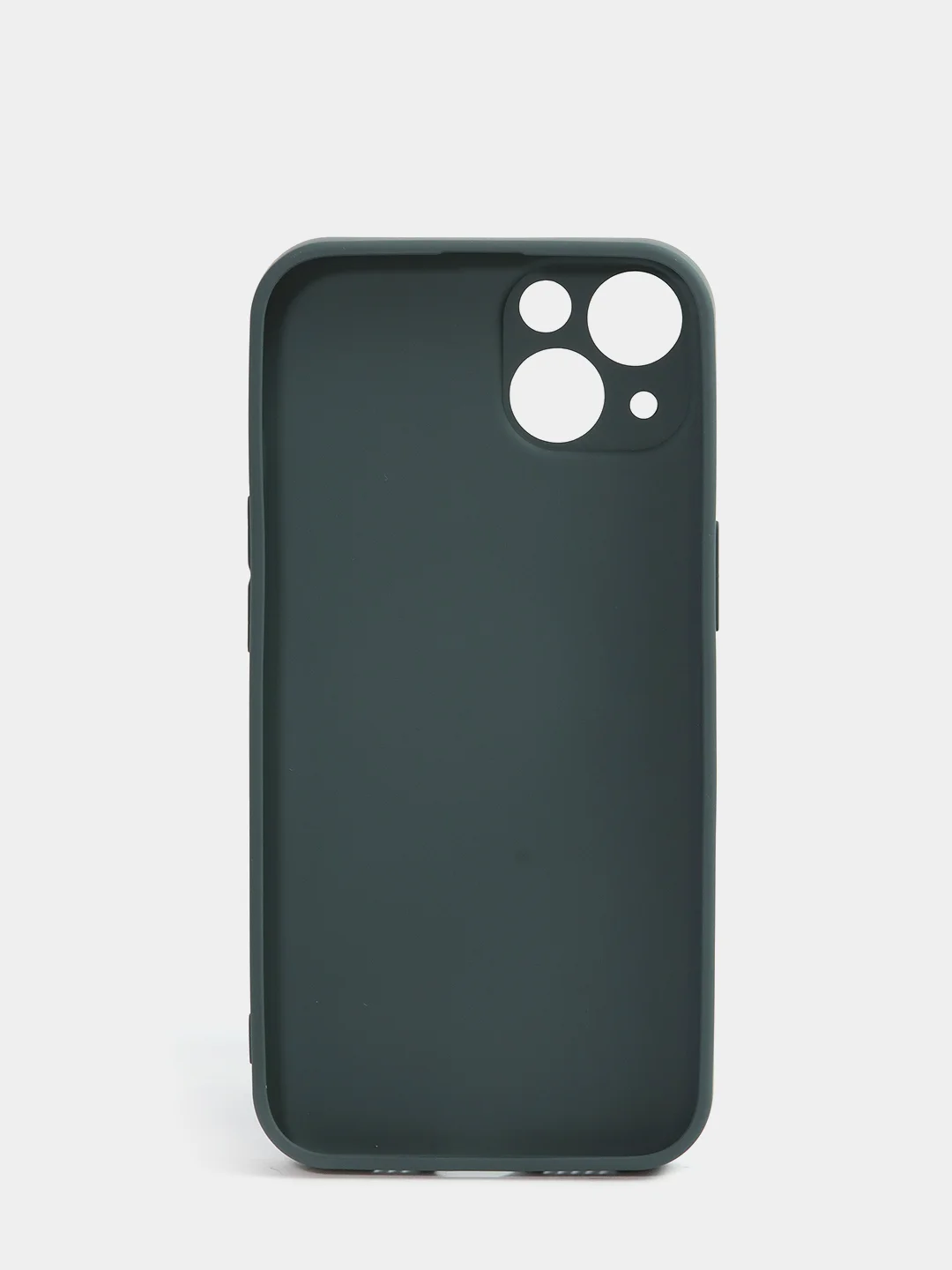 Зеленый чехол силиконовый со стеклянной панелью для iPhone 13