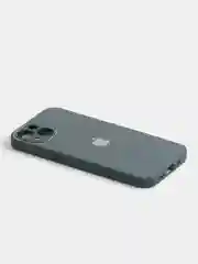 Зеленый чехол силиконовый со стеклянной панелью для iPhone 13