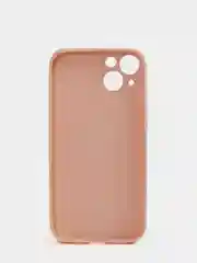 Кремовый чехол силиконовый со стеклянной панелью для iPhone 13