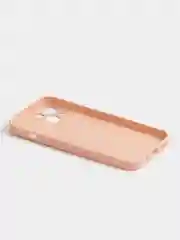 Кремовый чехол силиконовый со стеклянной панелью для iPhone 13