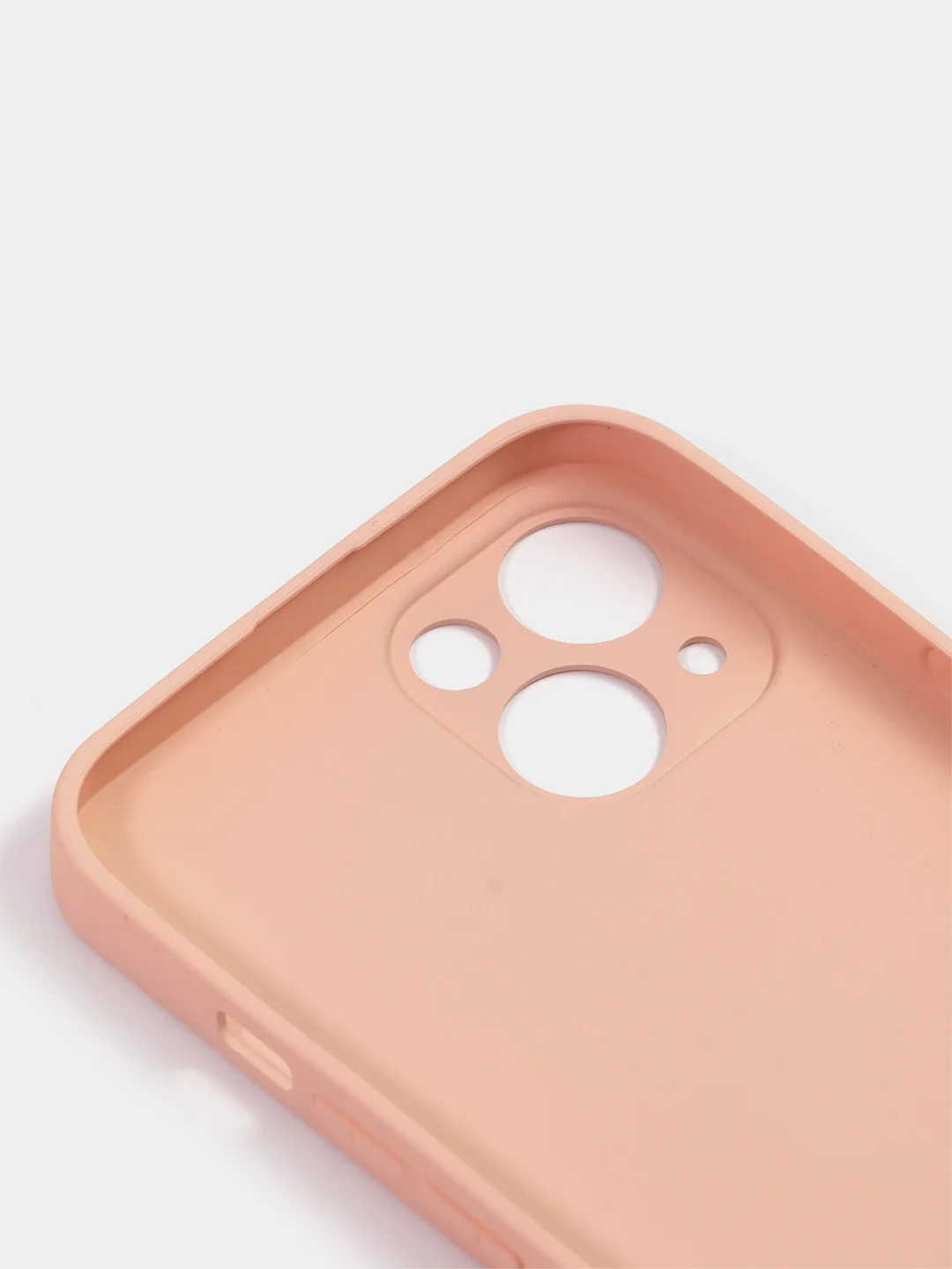 Кремовый чехол силиконовый со стеклянной панелью для iPhone 13