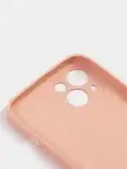 Кремовый чехол силиконовый со стеклянной панелью для iPhone 13