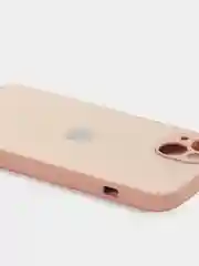Кремовый чехол силиконовый со стеклянной панелью для iPhone 13
