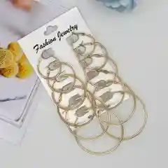 Серьги кольца коплект 6 пар