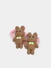 Коралловый меланж детские резинки для волос "Зверушки"