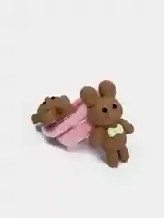 Коралловый меланж детские резинки для волос "Зверушки"