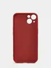 Бордовый чехол силиконовый со стеклянной панелью для iPhone 13