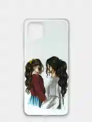 Белый чехол Samsung Galaxy M32 / A22 (Самсунг Галакси М32 / А22), силиконовый с рисунком