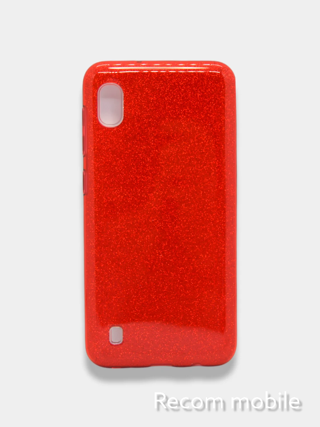 Красный чехол блестящий Samsung Galaxy A01, A10, M10, A10S, A11, M11 накладка c блёстками