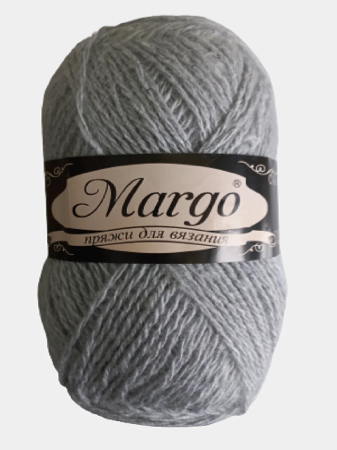 Серый пряжа для вязания Margo, акрил с пухом, 230 м, 100 г