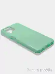 Бирюзовый чехол блестящий Samsung Galaxy A22 4G, M22, M32 накладка с блёстками