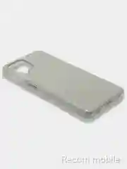 Серебряный чехол блестящий Samsung Galaxy A22 4G, M22, M32 накладка с блёстками