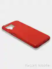 Красный чехол блестящий Samsung Galaxy A22 4G, M22, M32 накладка с блёстками