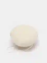 Белый спонж конжаковый Конняку, губка для умывания