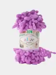 Лавандовый пряжа Alize puffy петельки