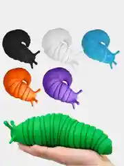 Желтый finger slug, слизень цветной антистресс, фингер слаг, слизняк антистресс