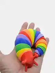 Желтый finger slug, слизень цветной антистресс, фингер слаг, слизняк антистресс
