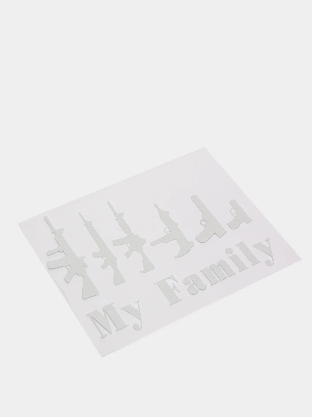 Белый наклейка на авто "My Family"