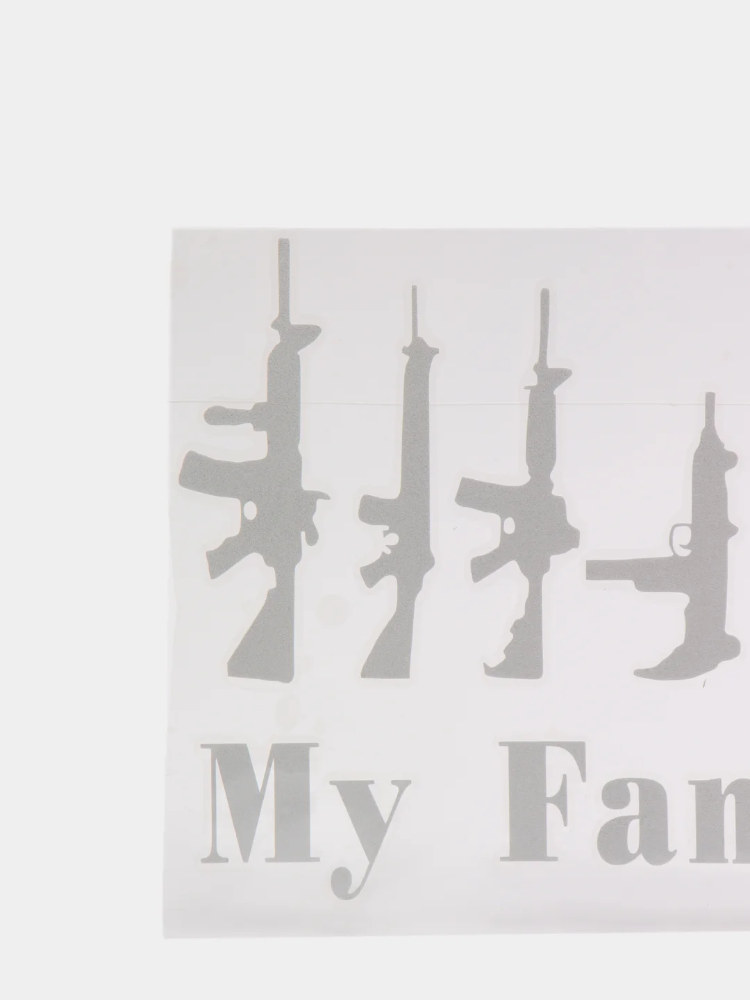 Белый наклейка на авто "My Family"