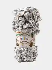 Белый пряжа Alize puffy петельки