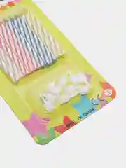 Белый свечи розовые в торт, 10 штук