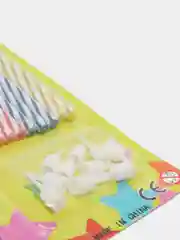 Белый свечи розовые в торт, 10 штук