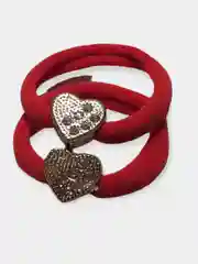 Красный резинка для волос с камушками