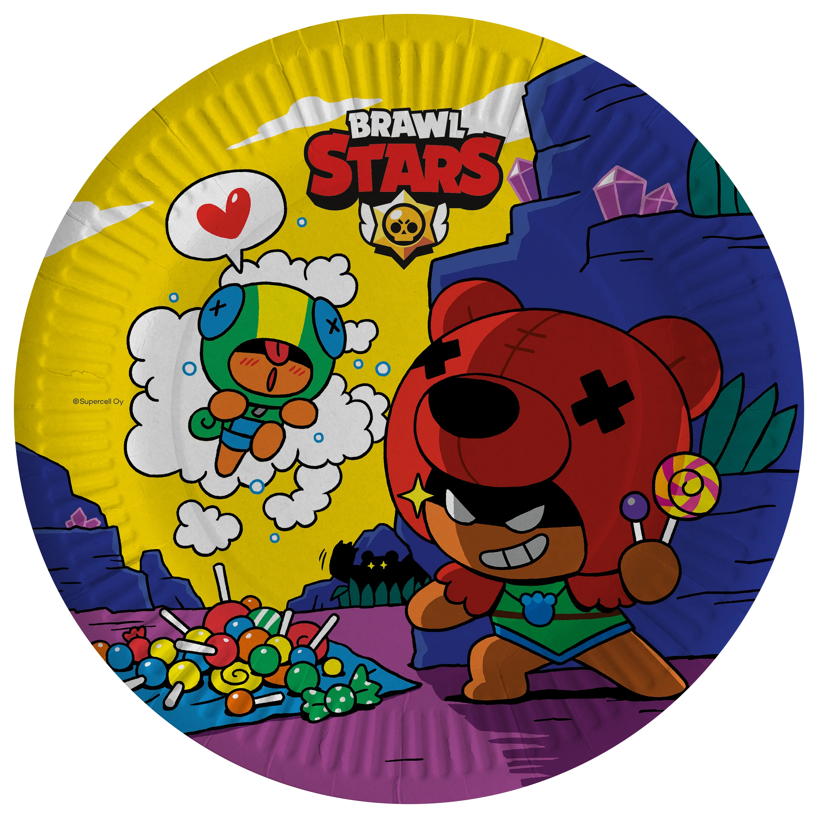 Набор одноразовой посуды и аксессуаров для праздника "Brawl Stars"