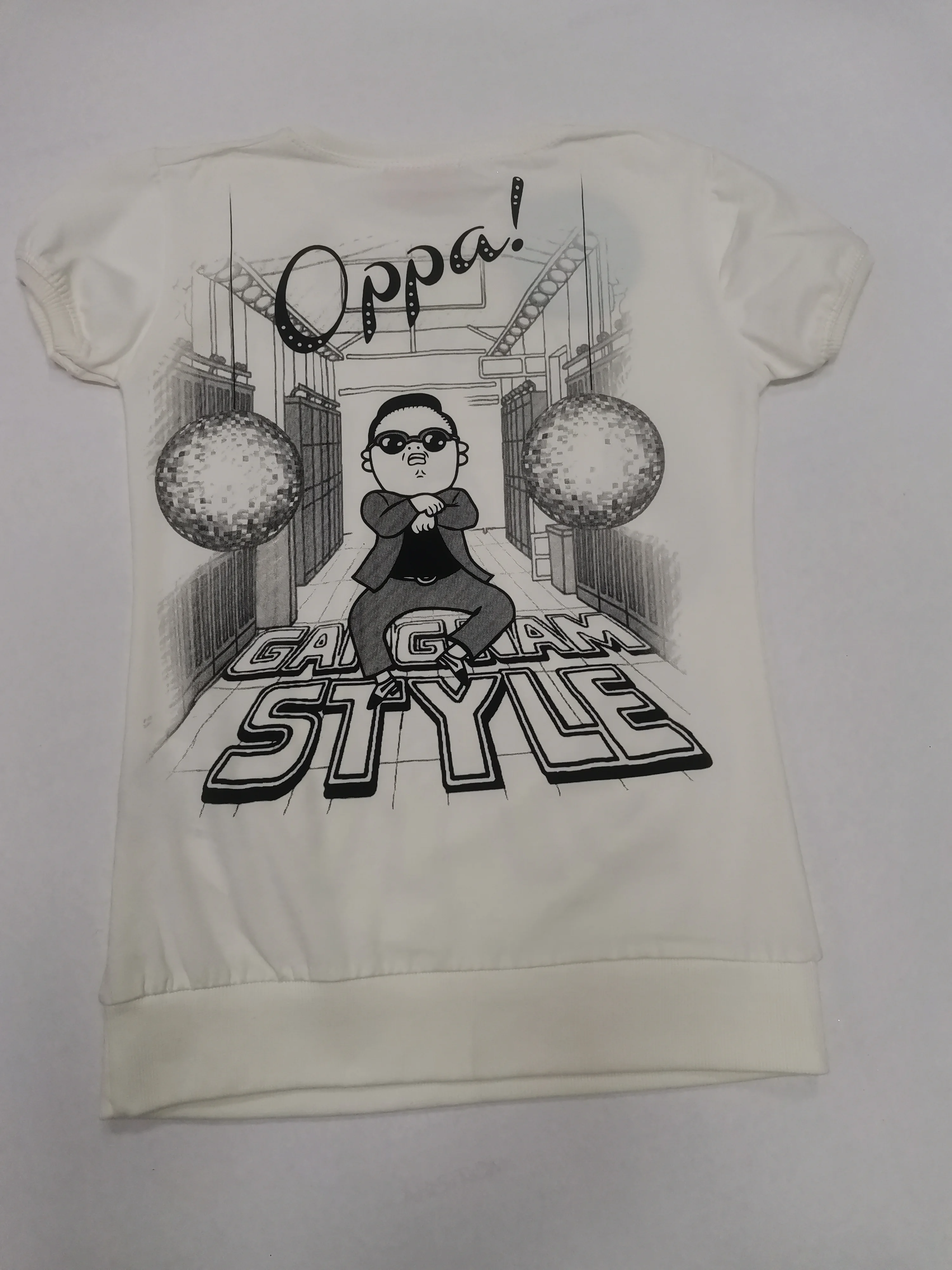 Футболка белая с принтом Gangnam Style