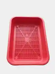 Туалет лоток с сеткой 26*36.5*6 см для кошек, котят, мелких собак красный