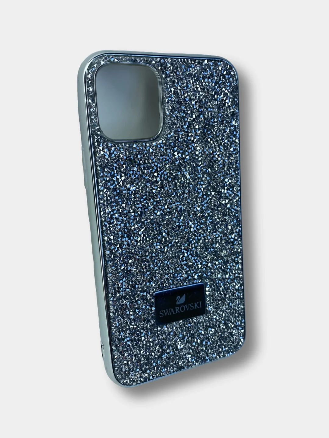 Серебряный чехол со стразами iPhone 11, 12, 12 Pro, 12 Pro Max, 13, 13 Pro, 13 Pro Max