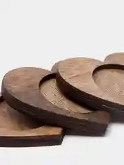 Подсвечник из дерева "Сердце", 3 штуки