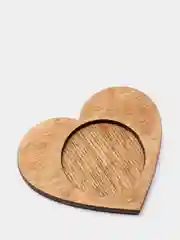 Подсвечник из дерева "Сердце"