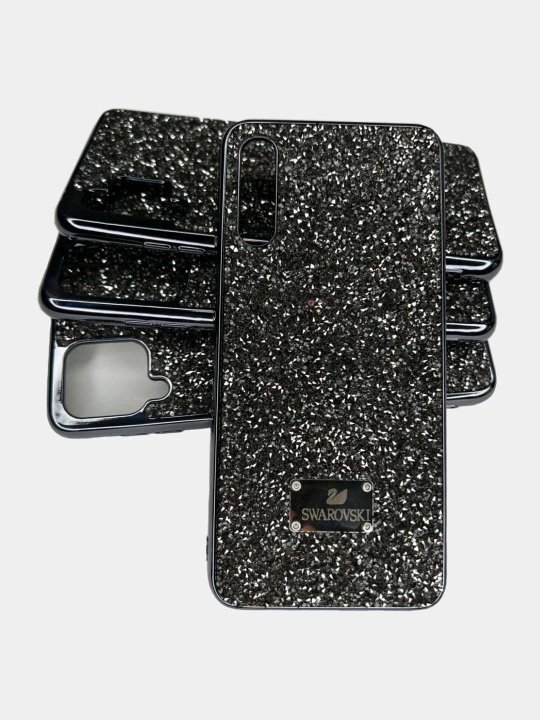 Черный чехол со стразами iPhone 11, 12, 12 Pro, 12 Pro Max, 13, 13 Pro, 13 Pro Max
