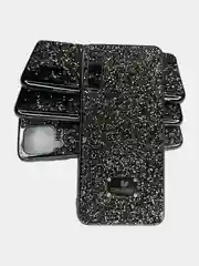 Черный чехол со стразами iPhone 11, 12, 12 Pro, 12 Pro Max, 13, 13 Pro, 13 Pro Max