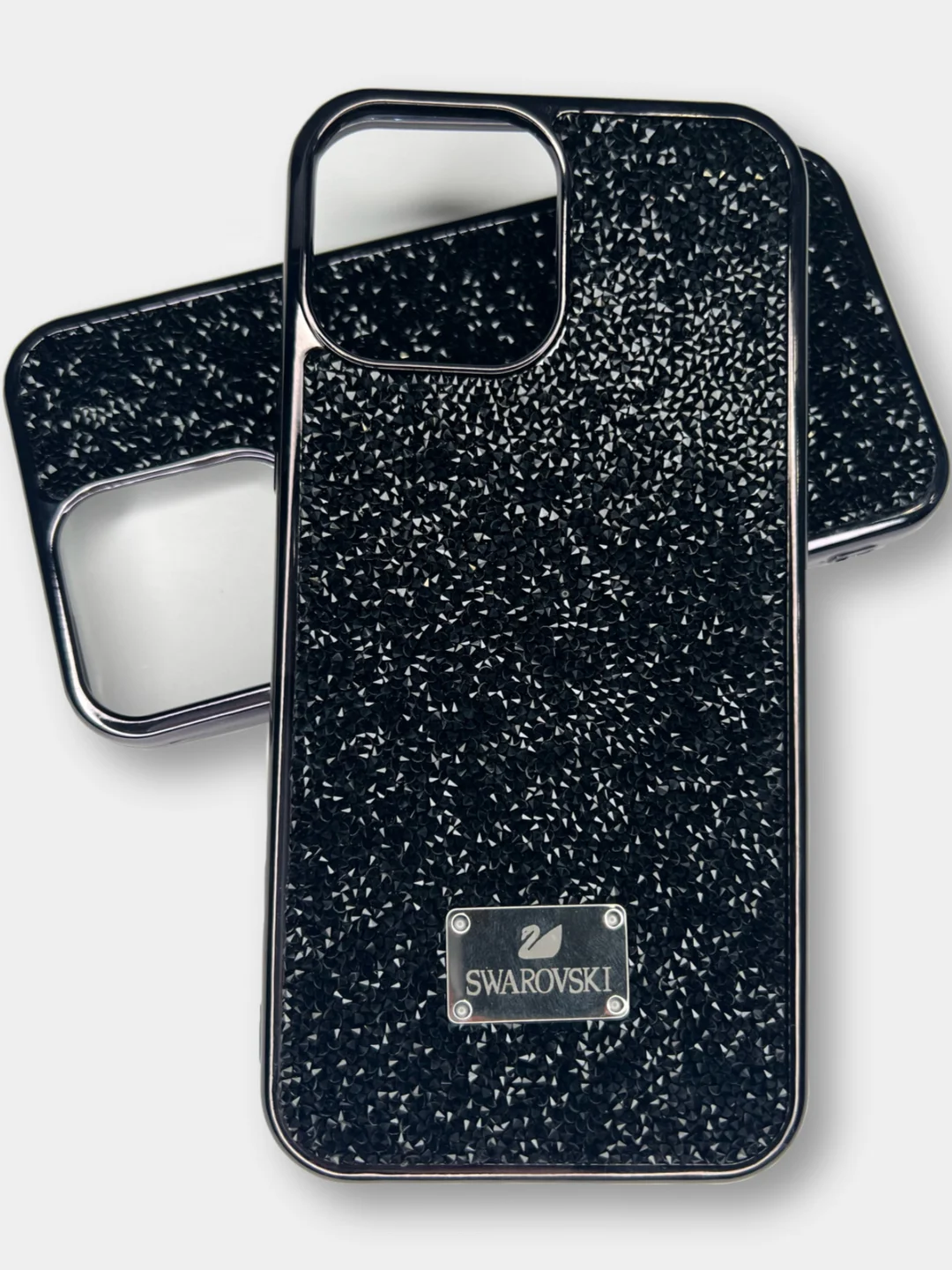Черный чехол со стразами iPhone 11, 12, 12 Pro, 12 Pro Max, 13, 13 Pro, 13 Pro Max