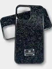 Черный чехол со стразами iPhone 11, 12, 12 Pro, 12 Pro Max, 13, 13 Pro, 13 Pro Max