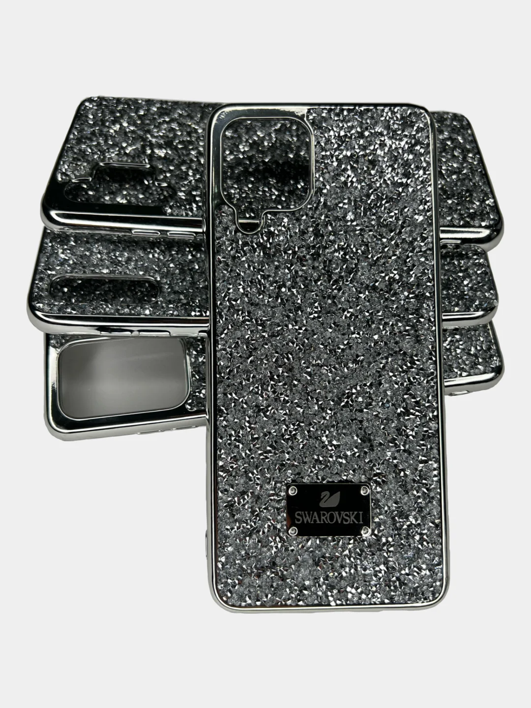 Серебряный чехол со стразами iPhone 11, 12, 12 Pro, 12 Pro Max, 13, 13 Pro, 13 Pro Max