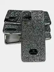 Серебряный чехол со стразами iPhone 11, 12, 12 Pro, 12 Pro Max, 13, 13 Pro, 13 Pro Max