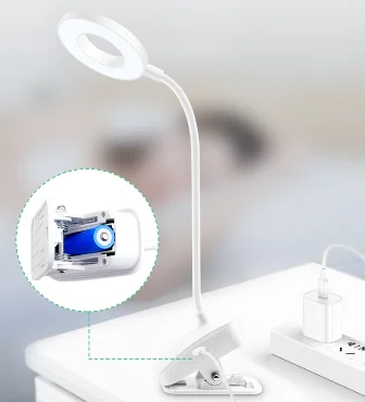 Светодиодная настольная лампа с зажимом, USB
