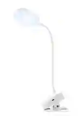 Белый светодиодная настольная лампа с зажимом, USB