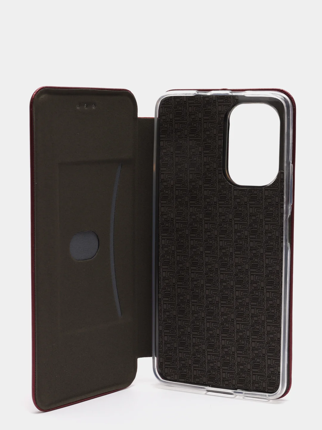 Бордовый чехол книжка Xiaomi POCO F3