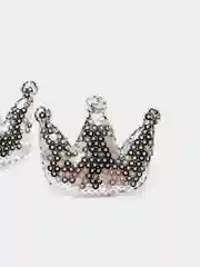 Серебряный набор резинок с пайетками, 2 штуки