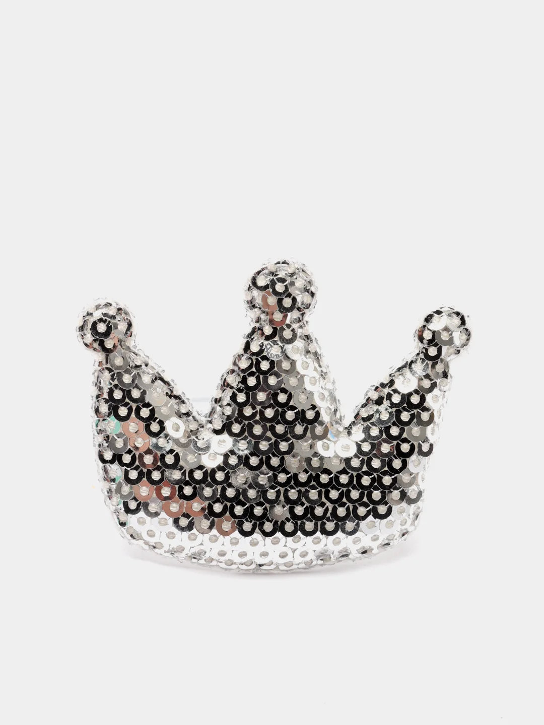 Серебряный набор резинок с пайетками, 2 штуки