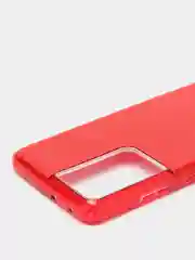 Алый чехол блестящий Samsung S21 Ultra