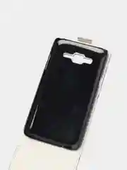 Коричневый чехол флип Samsung J5, 2015