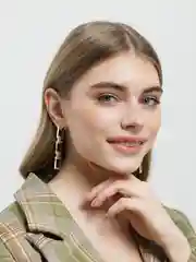 Белый серьги женские, классические