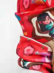 Красный шапка детская, снуд в комплекте, 3-8 лет