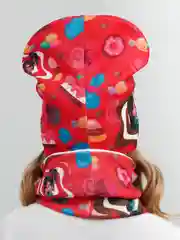 Красный шапка детская, снуд в комплекте, 3-8 лет